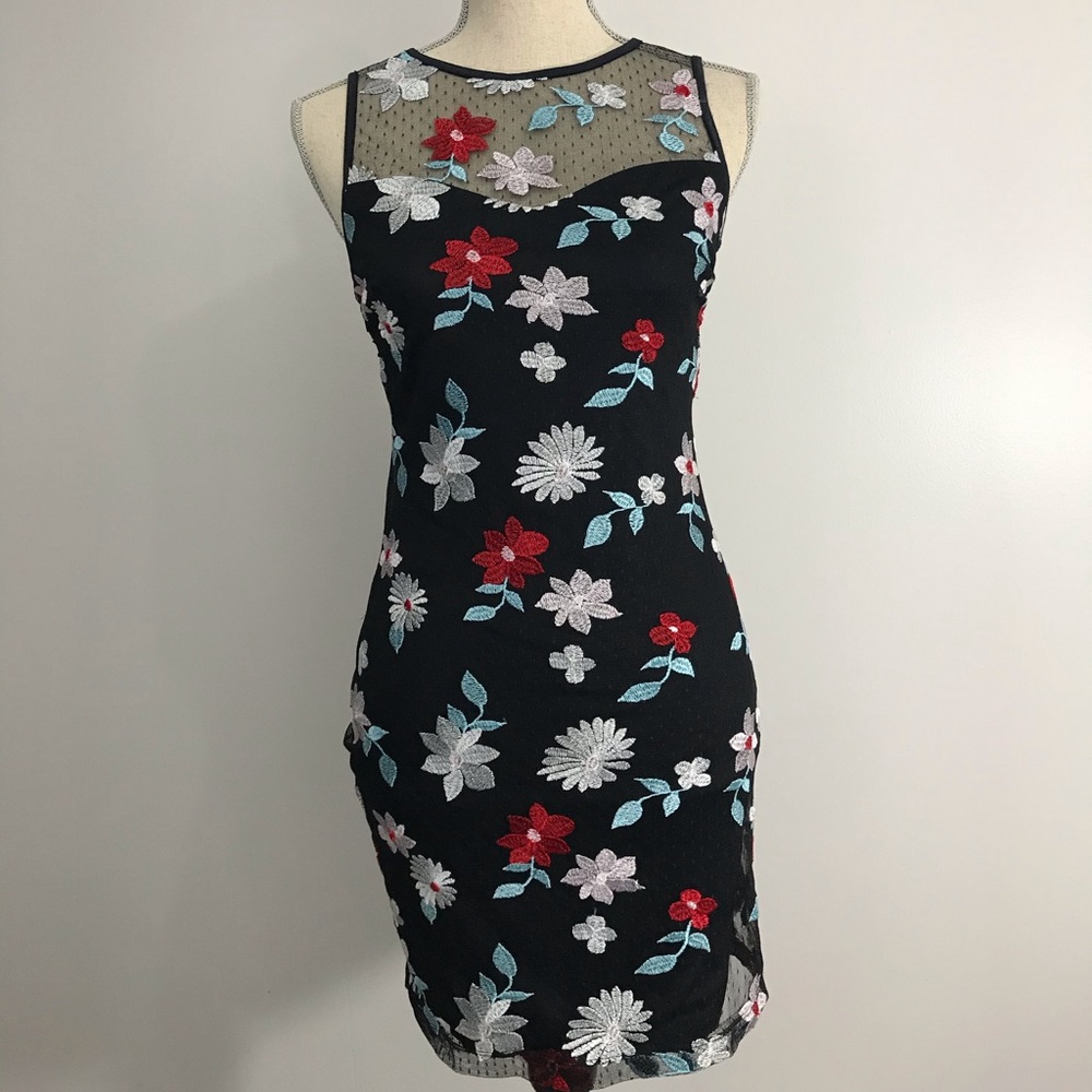 Black flower dress